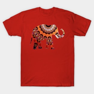 Cute Elephant African Tribal Watercolor Artwork T-Shirt